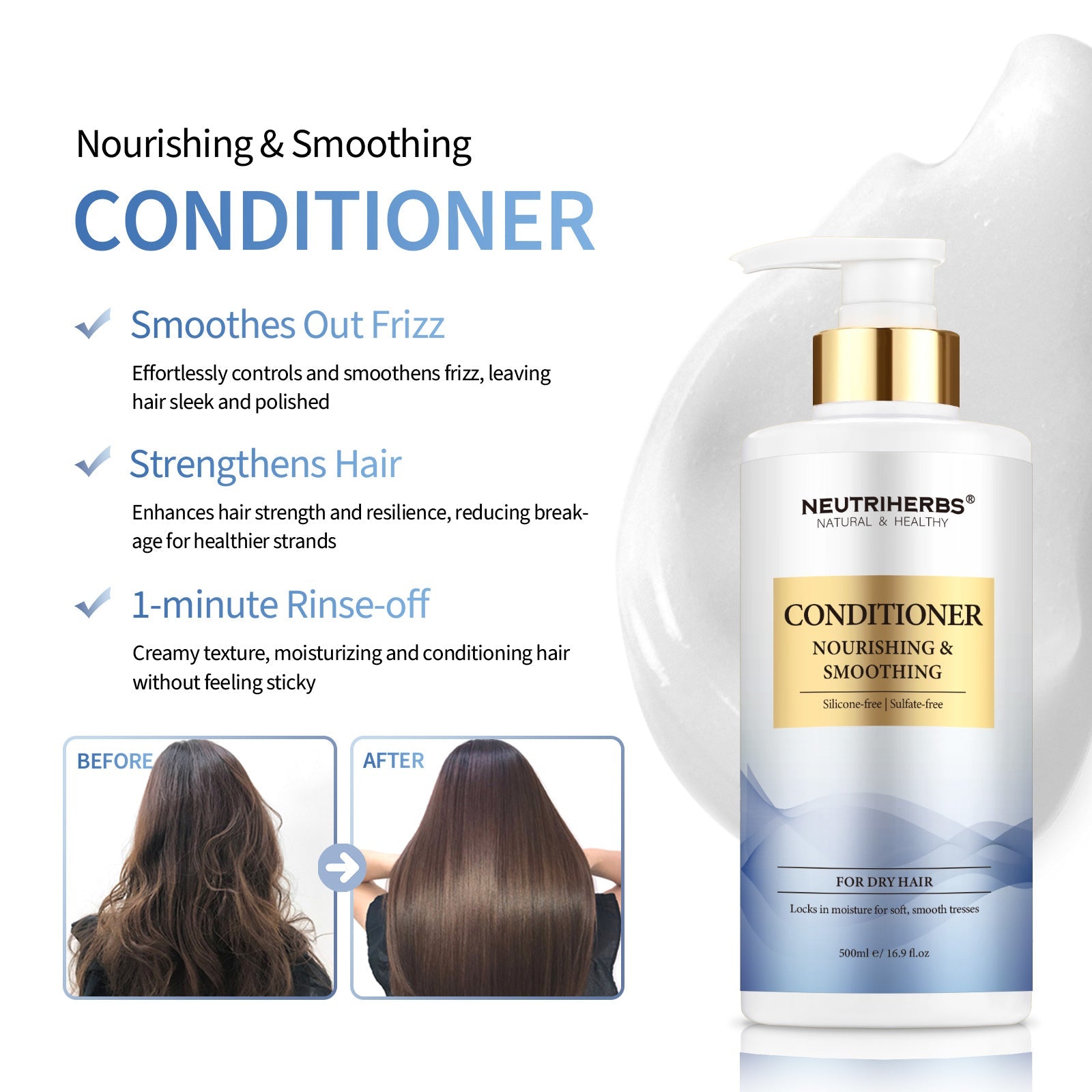 Moisture Rich Hair Nourishing Conditioner For Dry Hair - 500ml