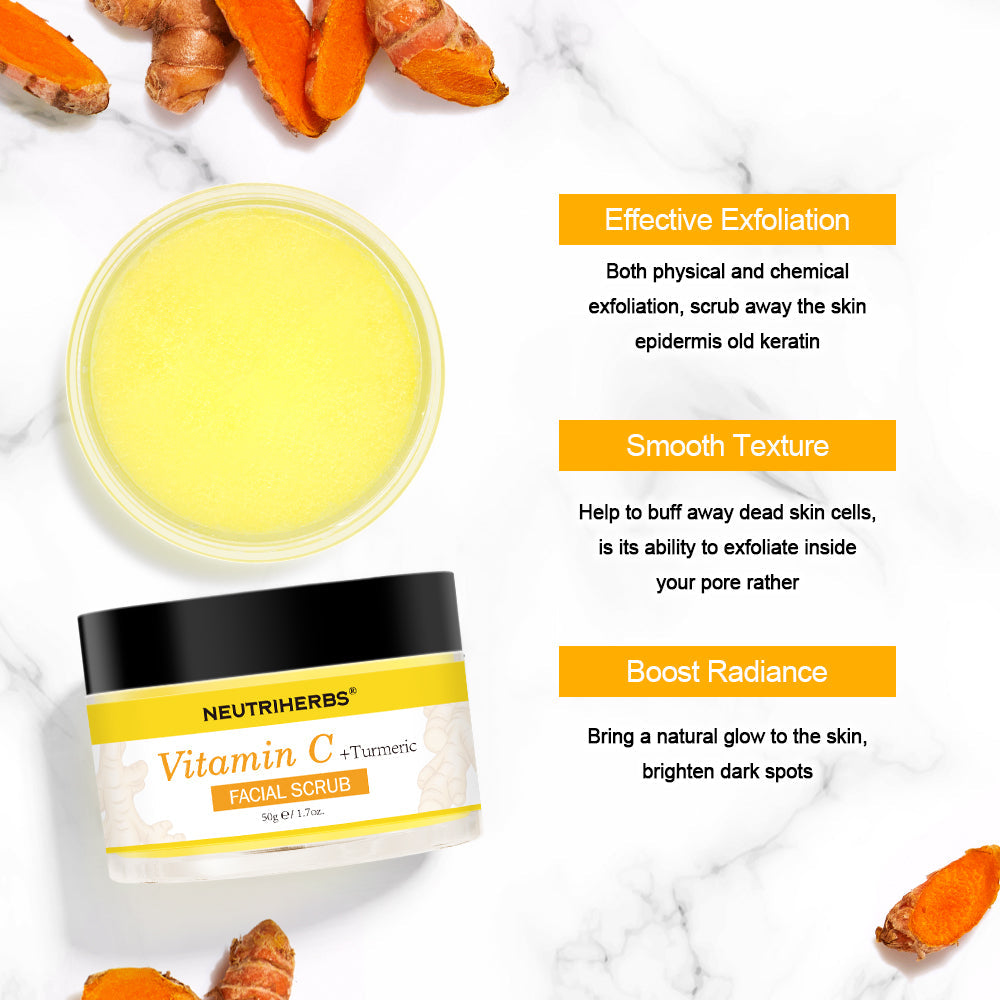 Vitamin C Turmeric Exfoliating Glow Facial Scrub - 50g