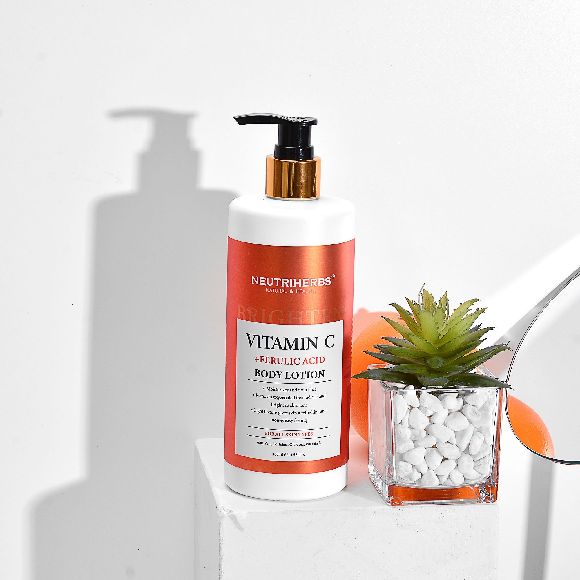 Vitamin C Brightening &amp; Glow Body Lotion (With Ferulic Acid) - 400ml